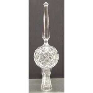 Vintage Waterford Crystal Glass Christmas Tree Topper 10.5"